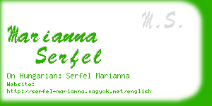 marianna serfel business card